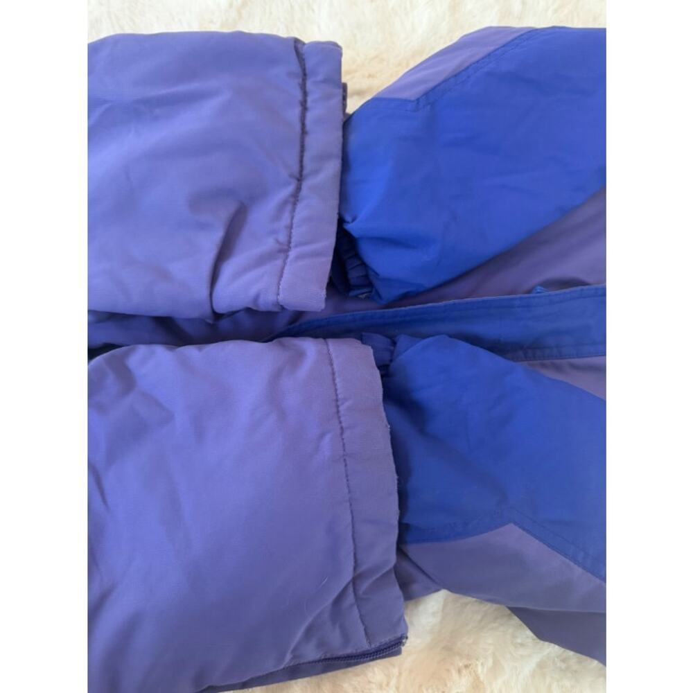 L.L.Bean Kids Hooded One-Piece Snowsuit Purple Blue 3T - Picture 6 of 9